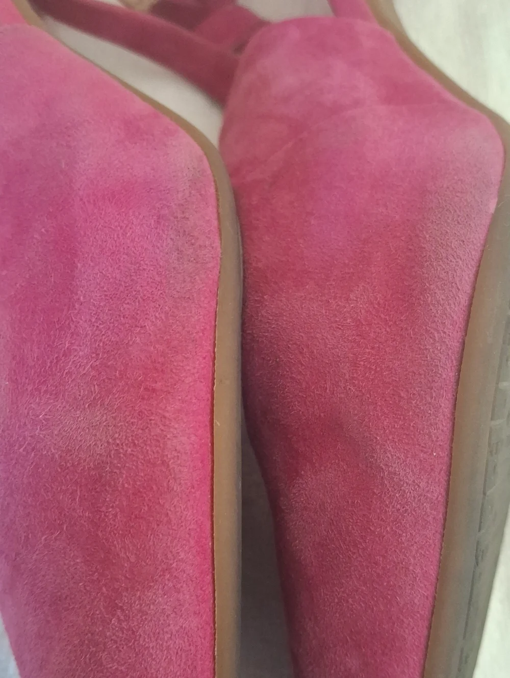 Alex Marie Berry Pink Pointed Slingback Heels with Side Bow